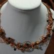 Wire Weaving on Wire Knit Necklace